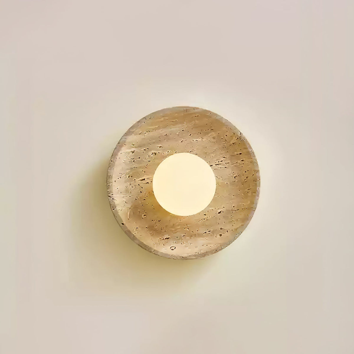 Hylso aplique de pared con pantalla de travertino