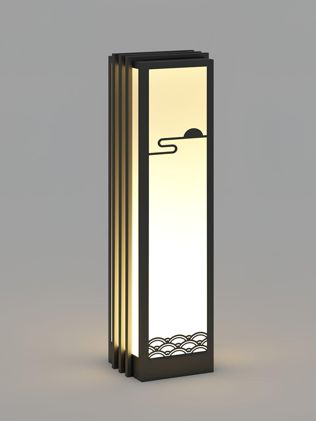 Rivenena luminaria exterior rectangular patrón amanecer minimalista para jardín