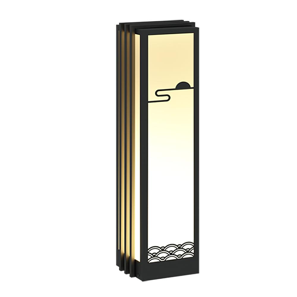 Rivenena luminaria exterior rectangular patrón amanecer minimalista para jardín