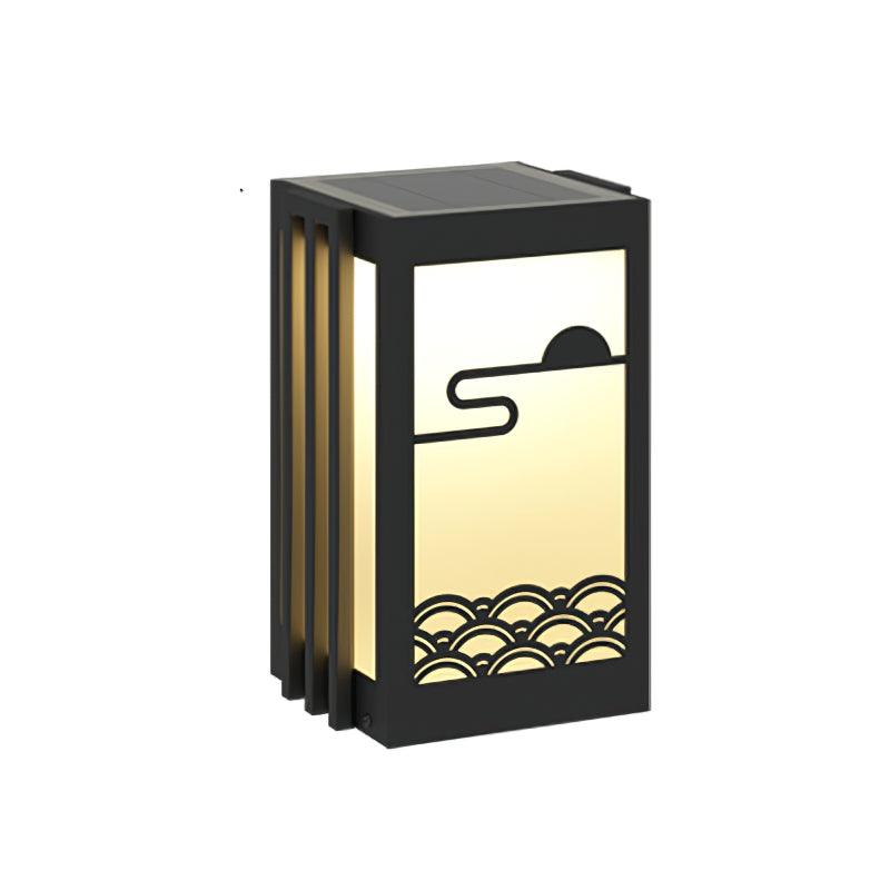 Rivenena luminaria exterior rectangular patrón amanecer minimalista para jardín