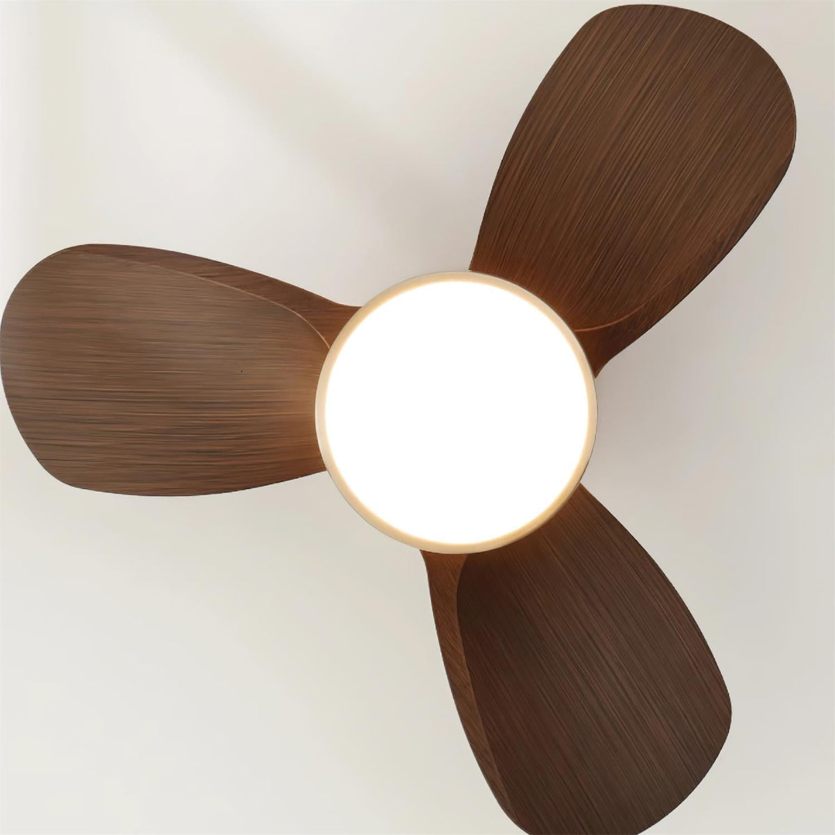 Rinerel ventilador de techo con luz moderno de madera