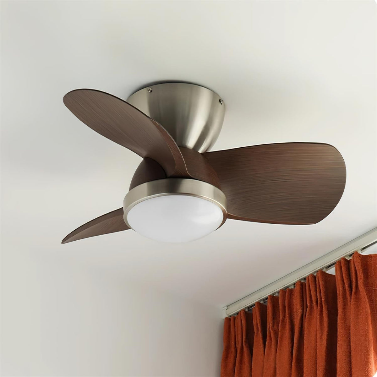 Rinerel ventilador de techo con luz moderno de madera