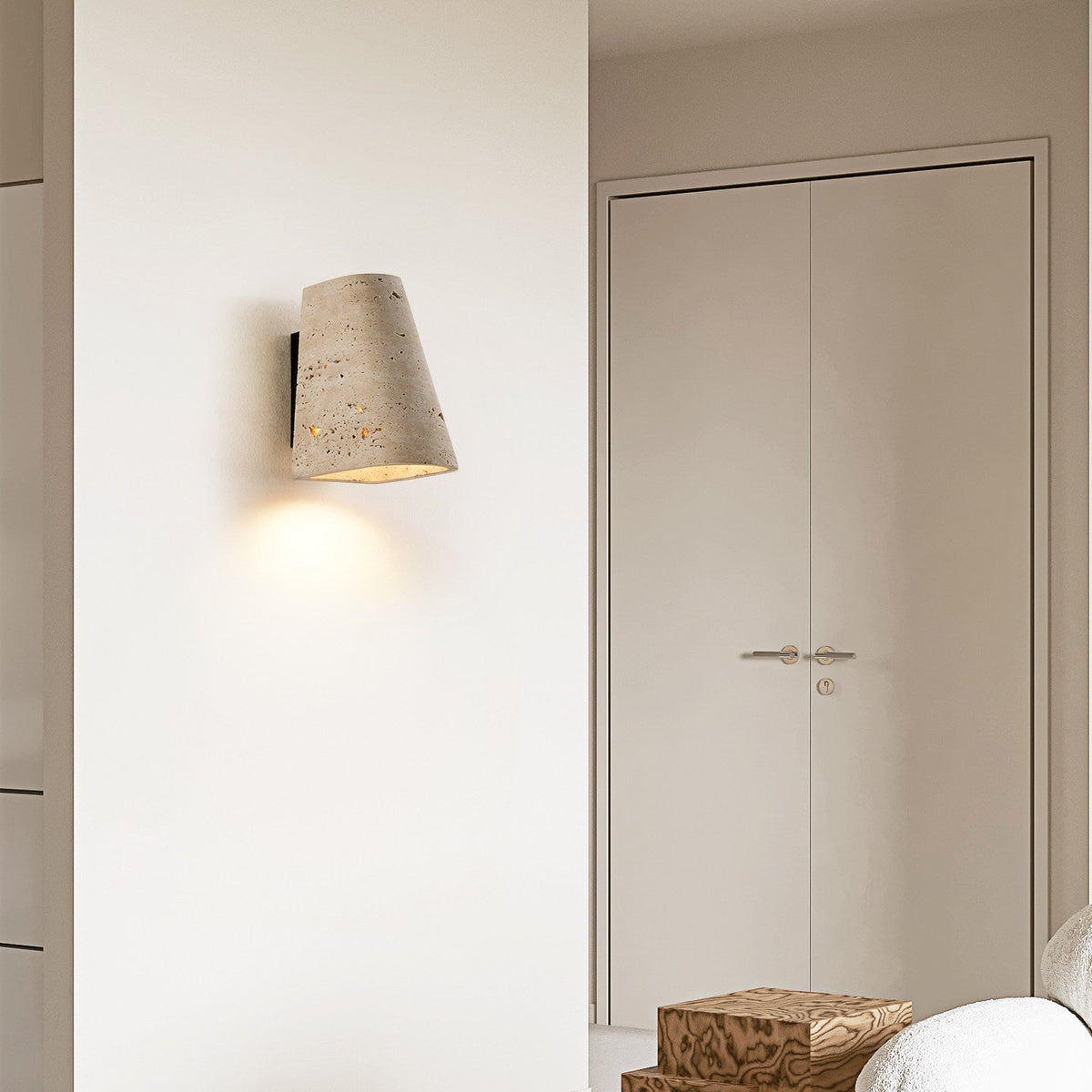 Tavren aplique de pared de travertino