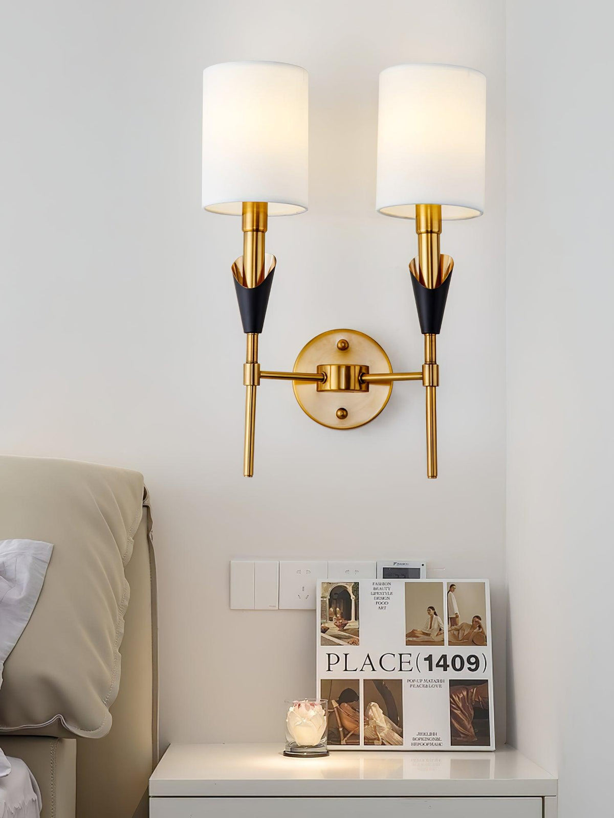 Eurzorira aplique de pared de tejido