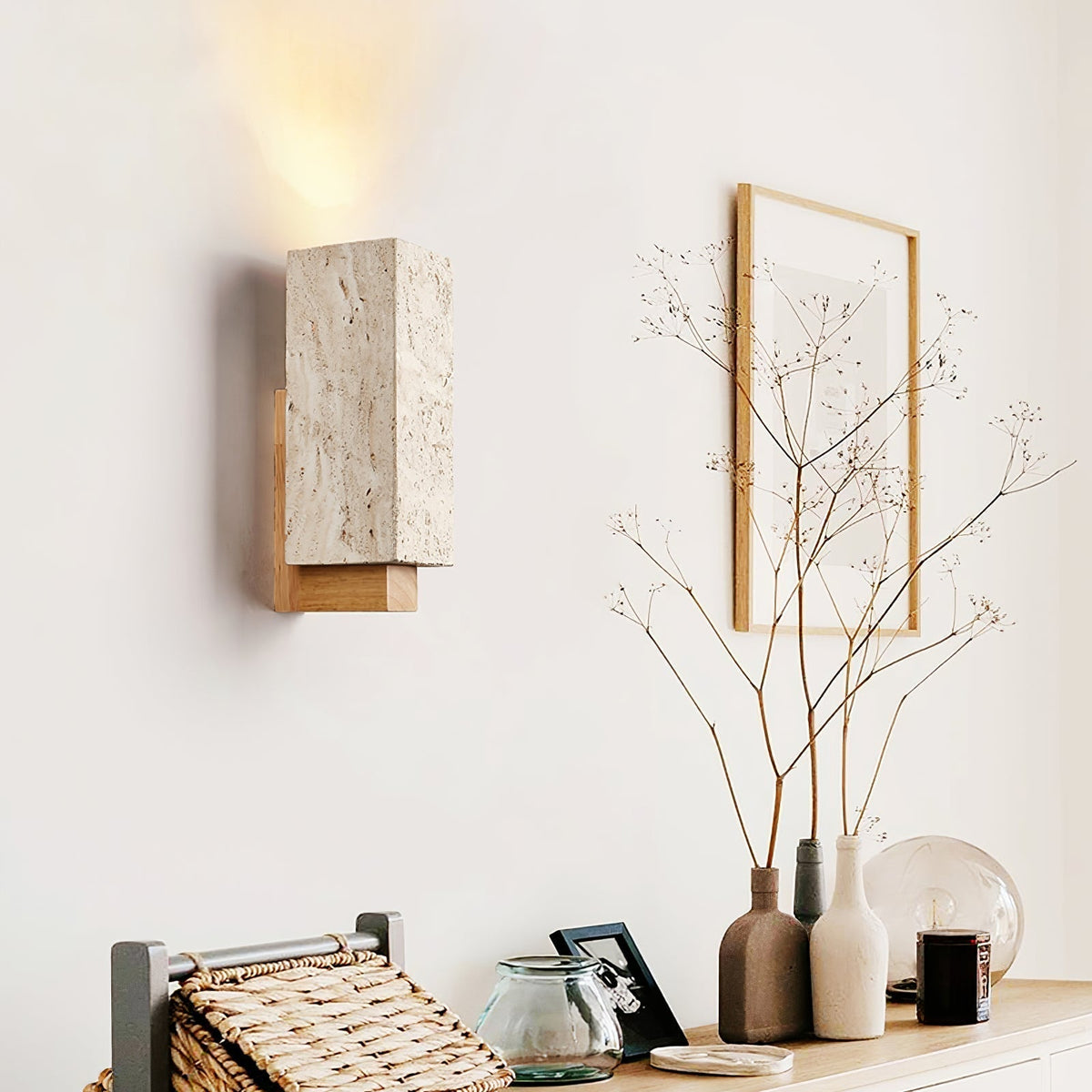 Elsoran aplique de pared travertino