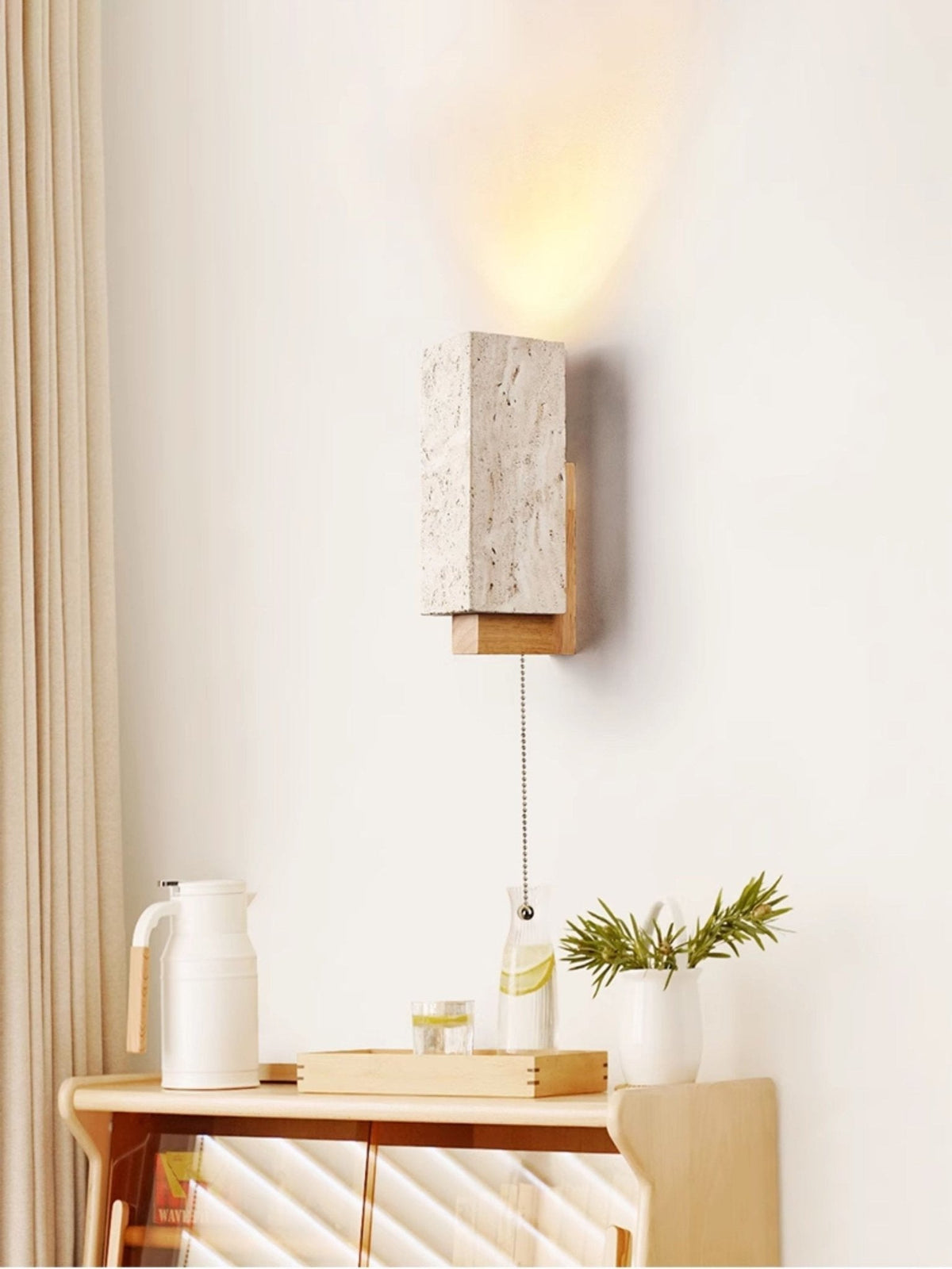 Elsoran aplique de pared travertino