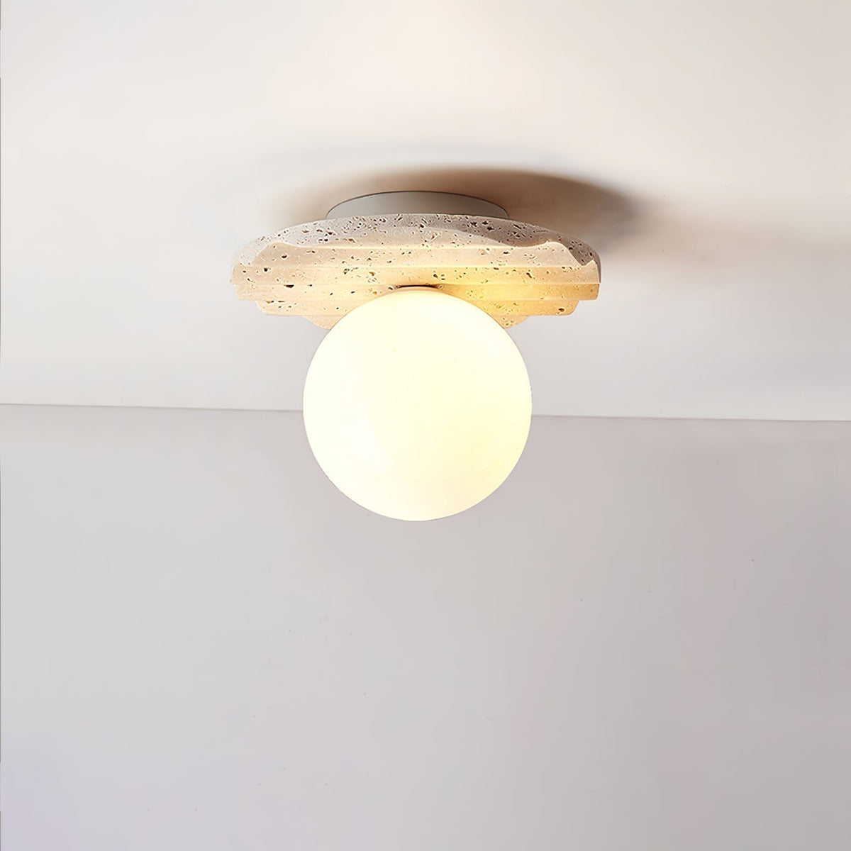 Lámpara de techo travertino Onda