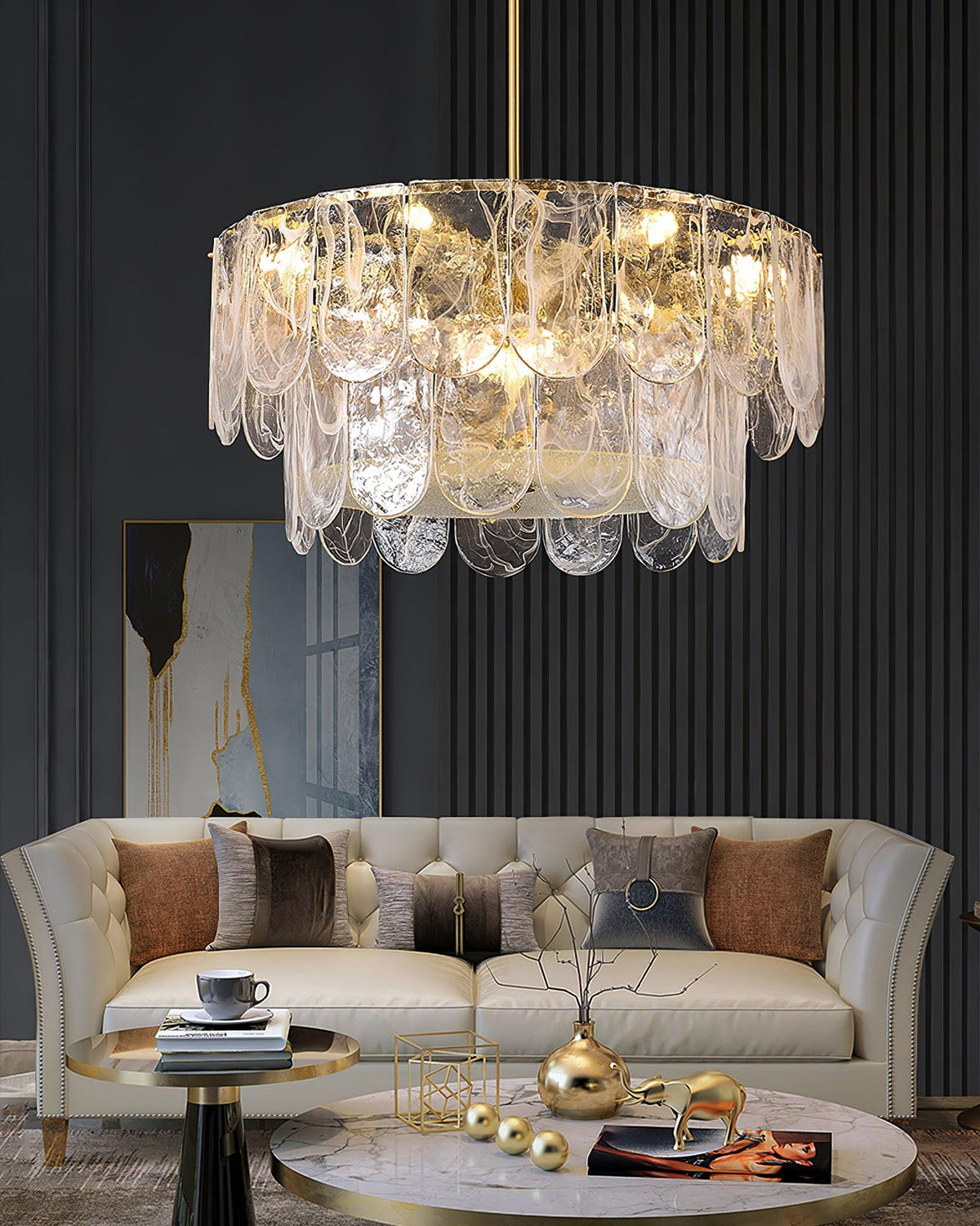Lustra Chandelier Clásica Tradicional de Cristal