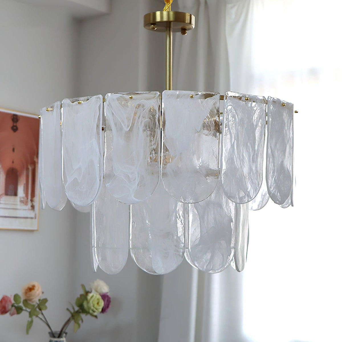 Lustra Chandelier Clásica Tradicional de Cristal