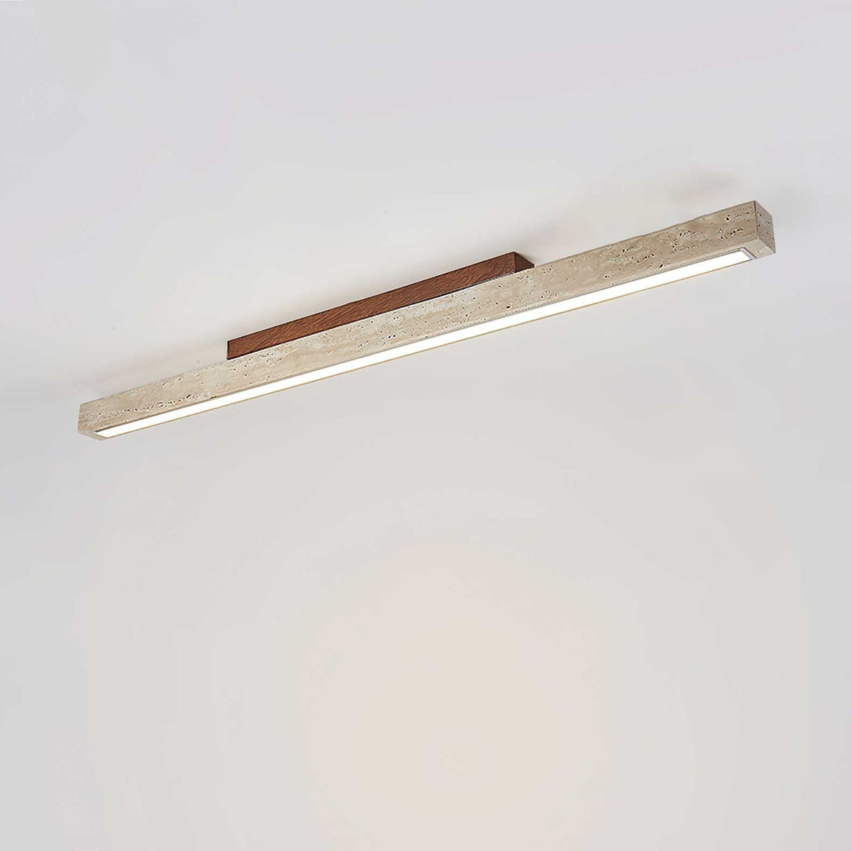 Orvenarae Luz Techo Lineal Minimalista Travertino
