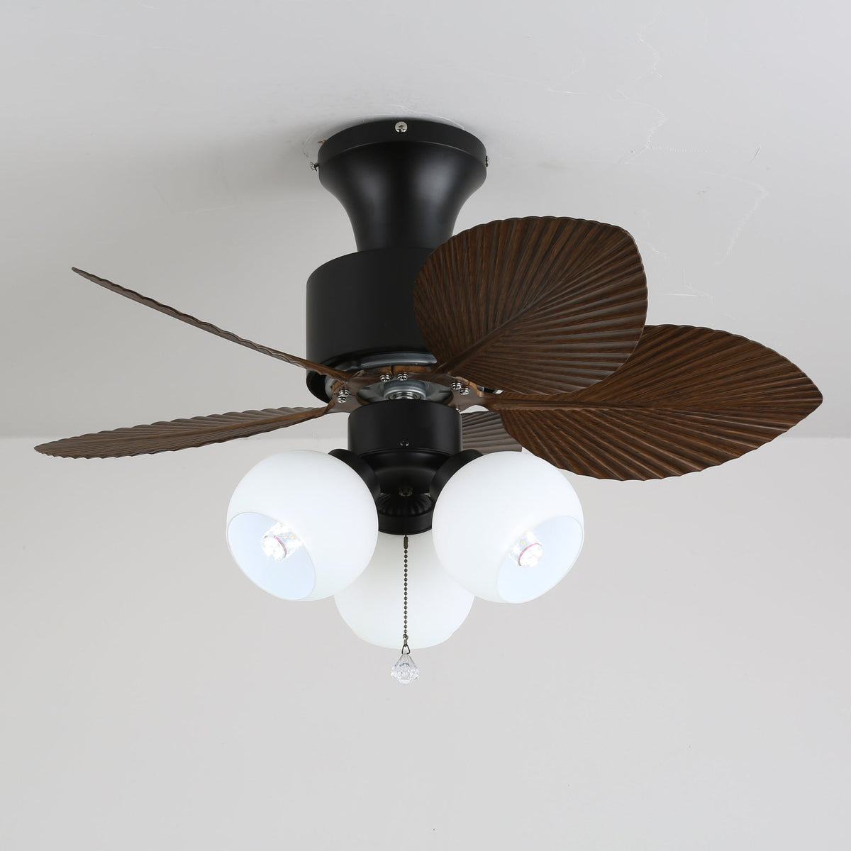 Marvella ventilador de techo con luz Vintage de madera