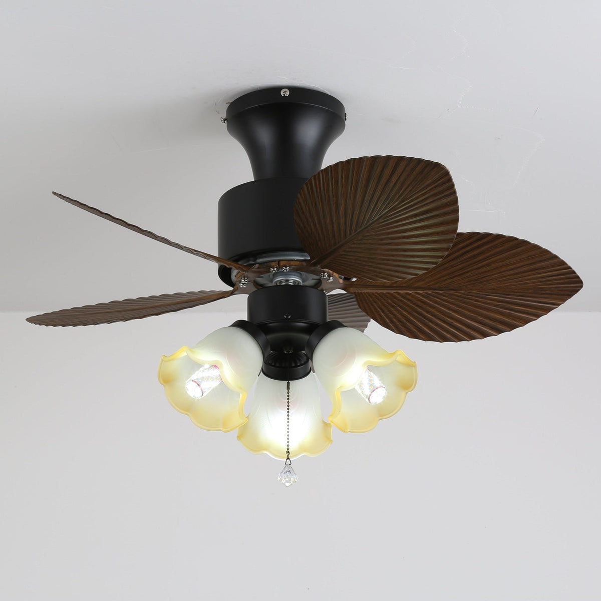 Marvella ventilador de techo con luz Vintage de madera