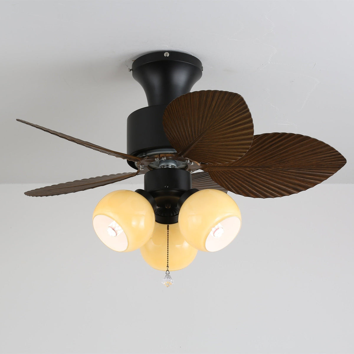 Marvella ventilador de techo con luz Vintage de madera