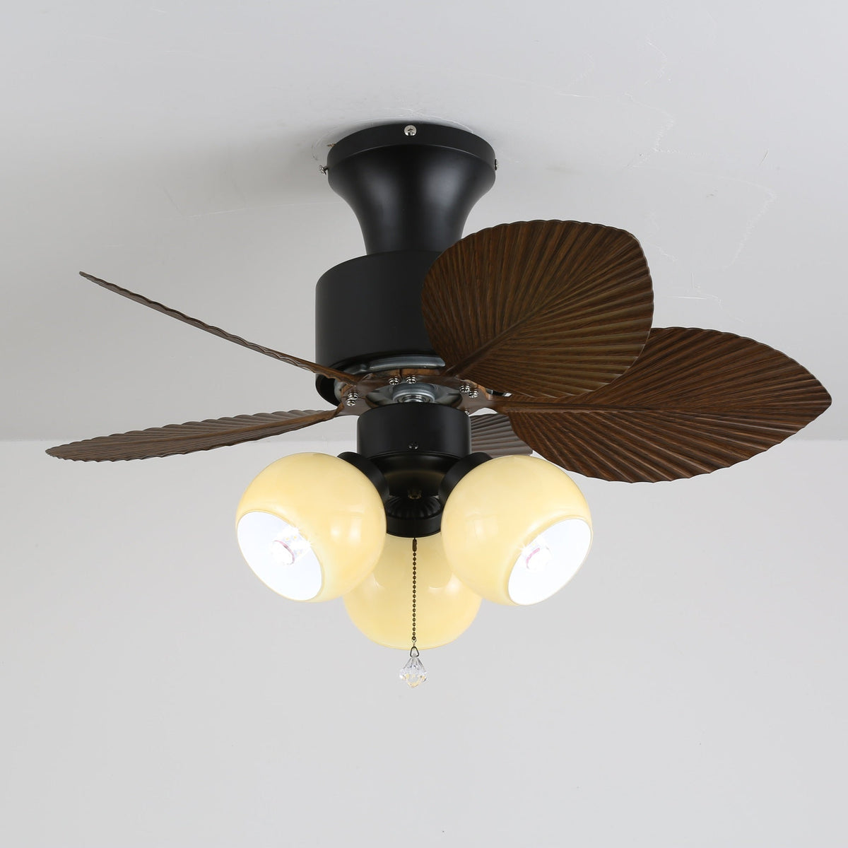 Marvella ventilador de techo con luz Vintage de madera
