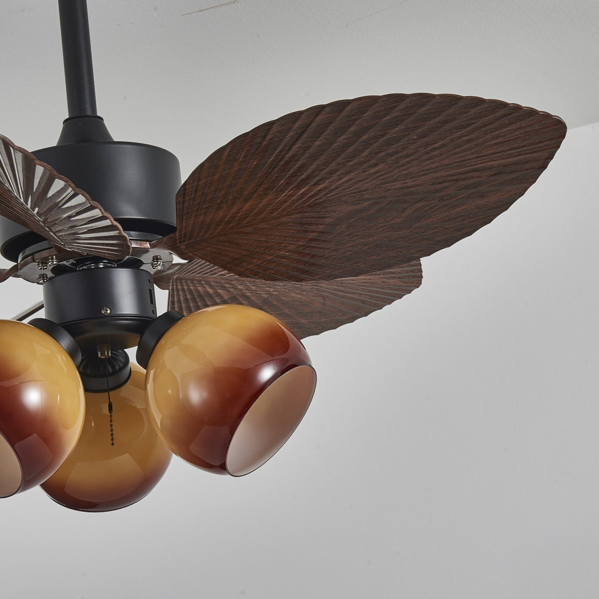 Rinaleria ventilador de techo con luz Vintage de madera