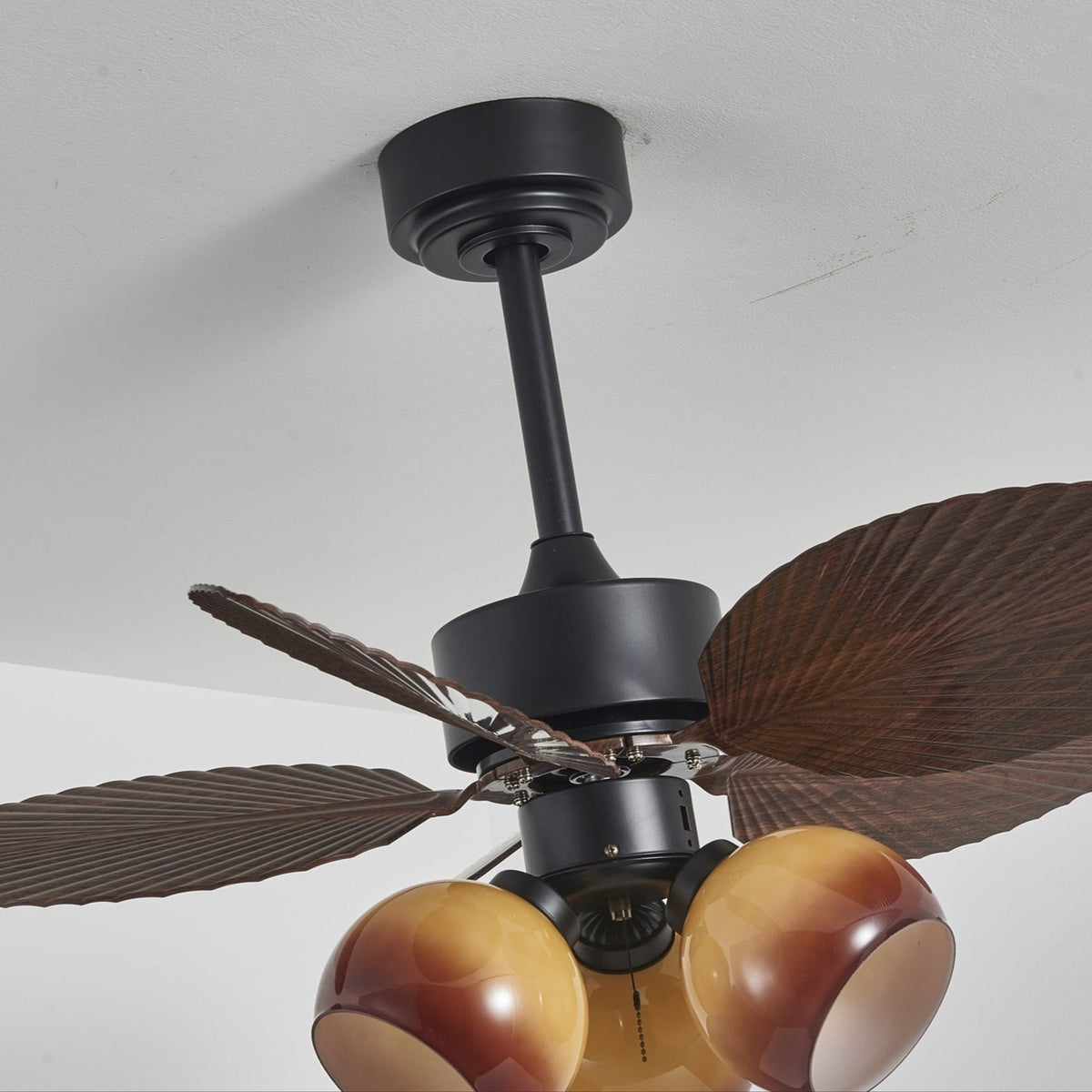 Rinaleria ventilador de techo con luz Vintage de madera