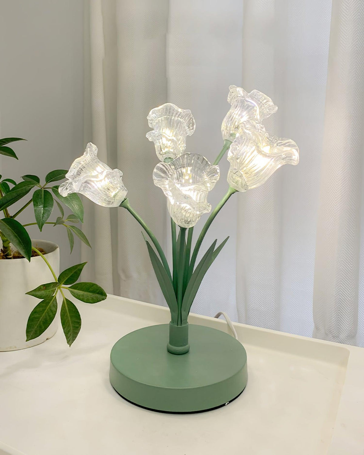 Aurdoril lámpara de mesa de vidrio whimsical