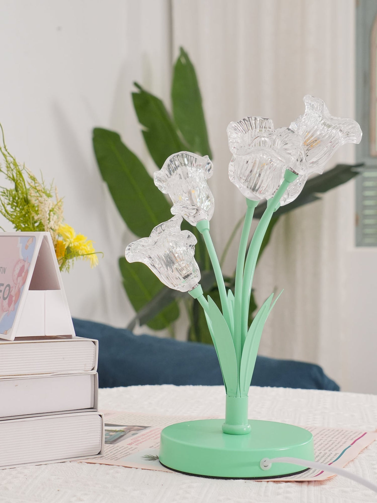 Aurdoril lámpara de mesa de vidrio whimsical