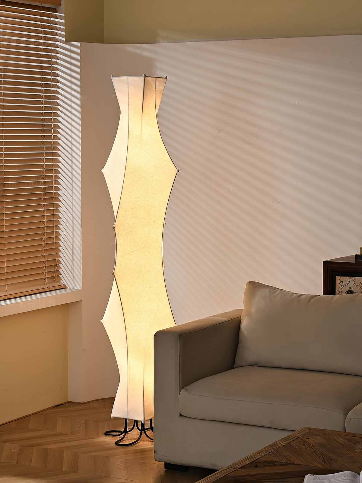 Vela Twist Silk lámpara de pie