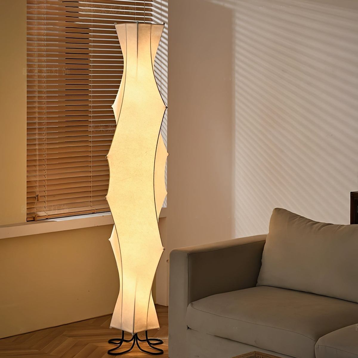 Vela Twist Silk lámpara de pie
