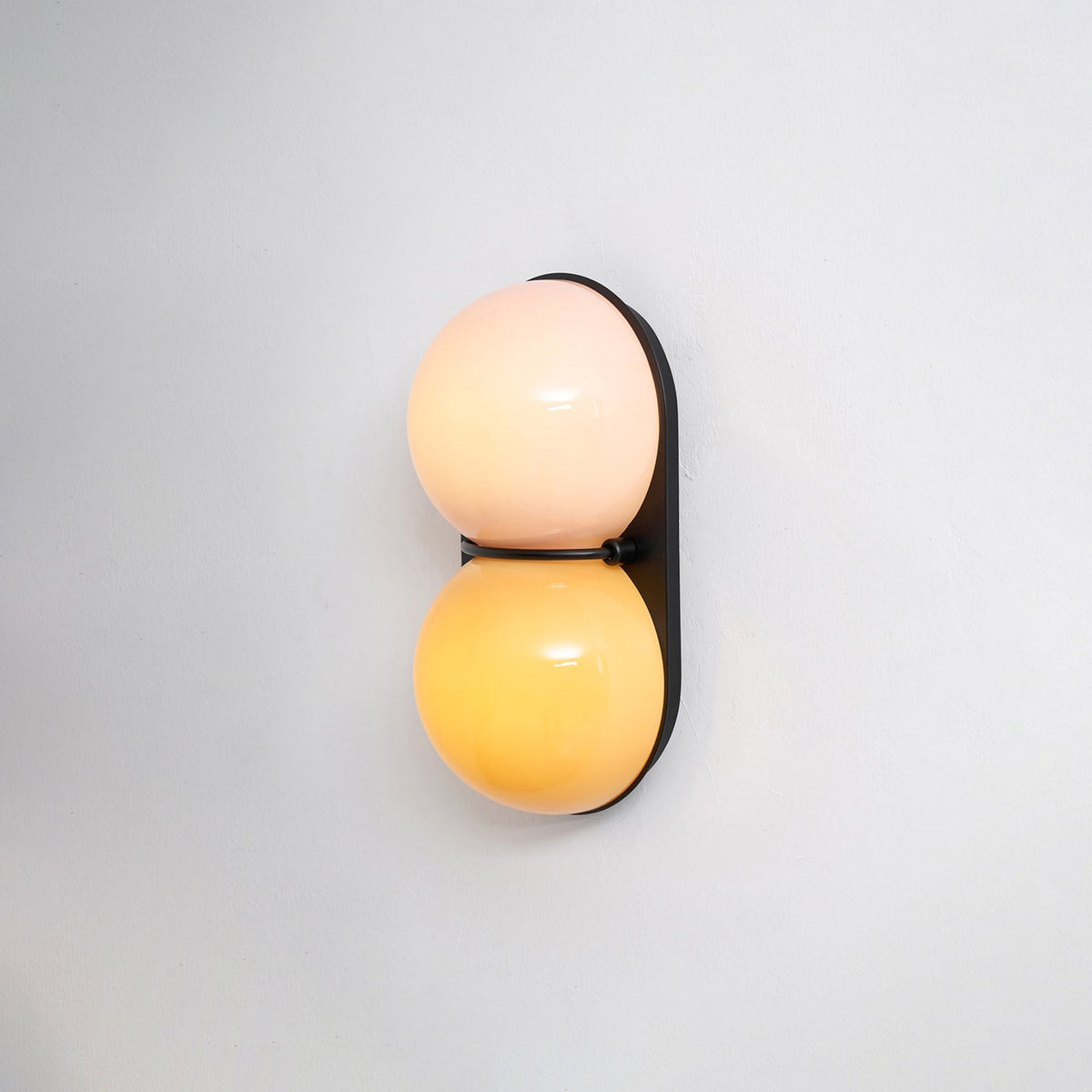 Two aplique de pared Globo vidrio