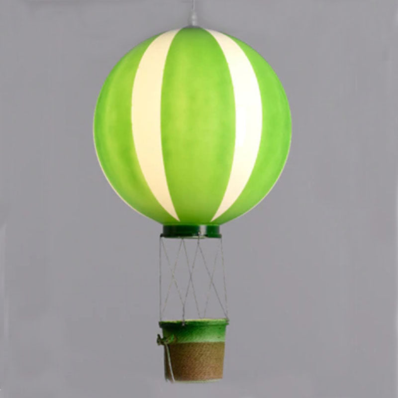 Nordic Moderna Infantil Globo Aerostático Acrílico Lámpara Colgante Azul/Rosa/Verde