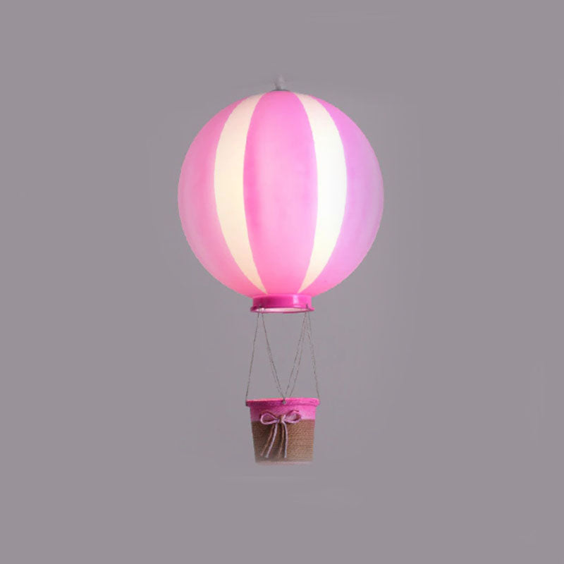 Nordic Moderna Infantil Globo Aerostático Acrílico Lámpara Colgante Azul/Rosa/Verde