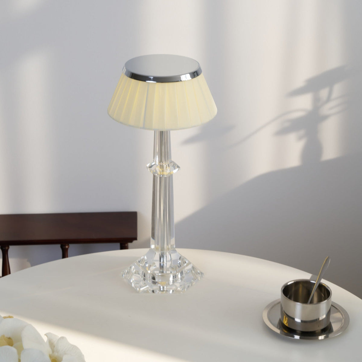 Haloza lámpara de mesa de lujo en tejido