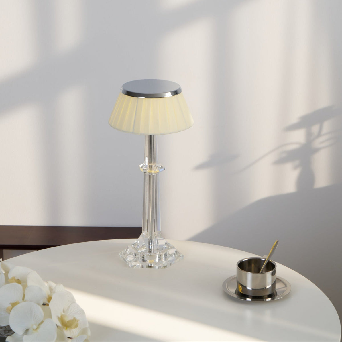 Haloza lámpara de mesa de lujo en tejido