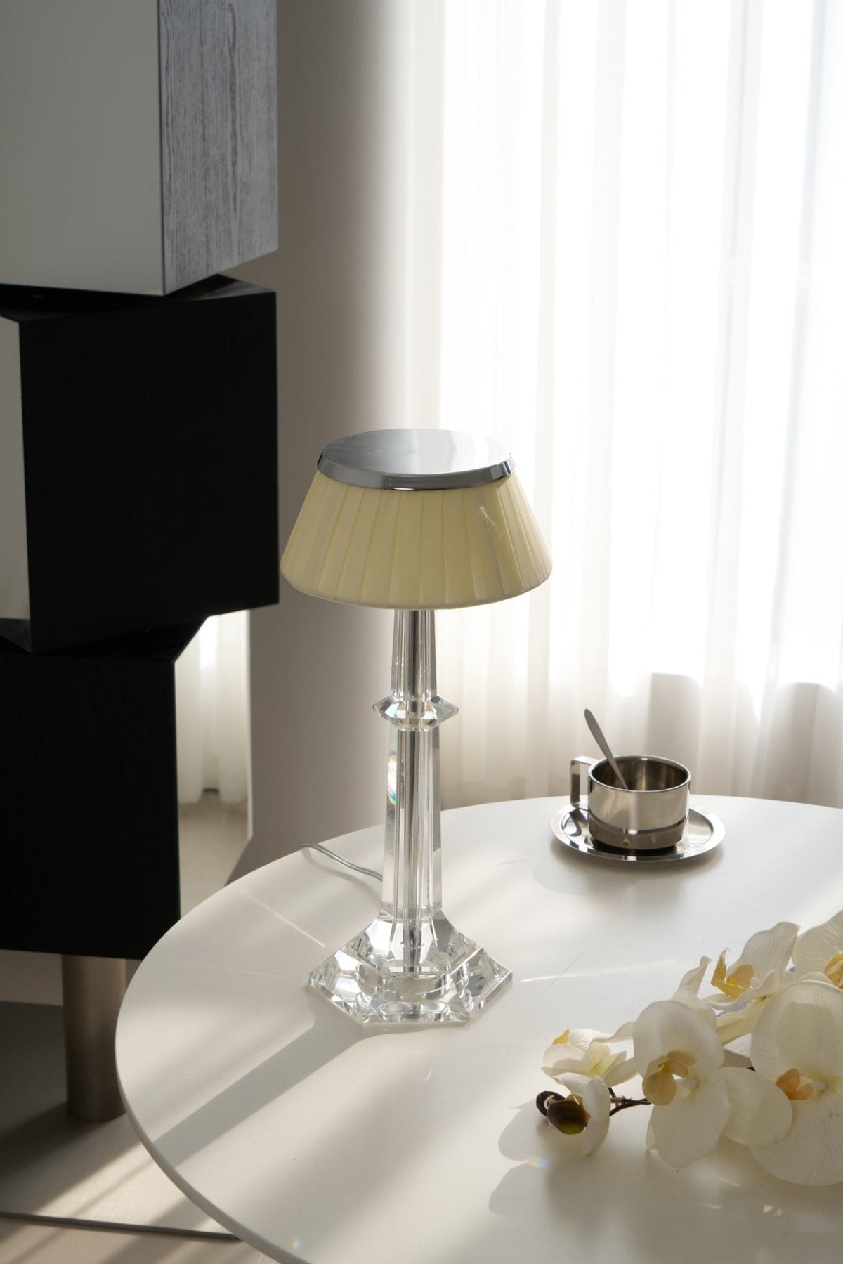 Haloza lámpara de mesa de lujo en tejido