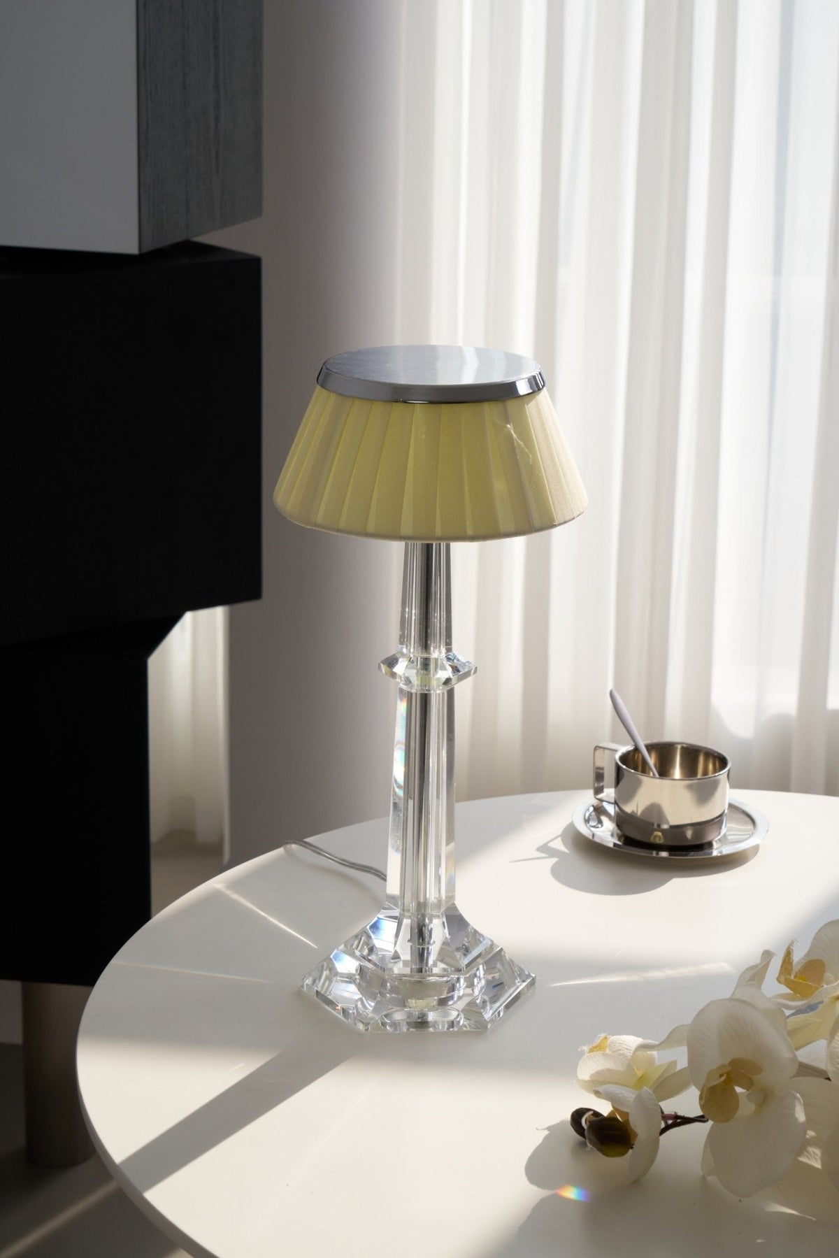 Haloza lámpara de mesa de lujo en tejido