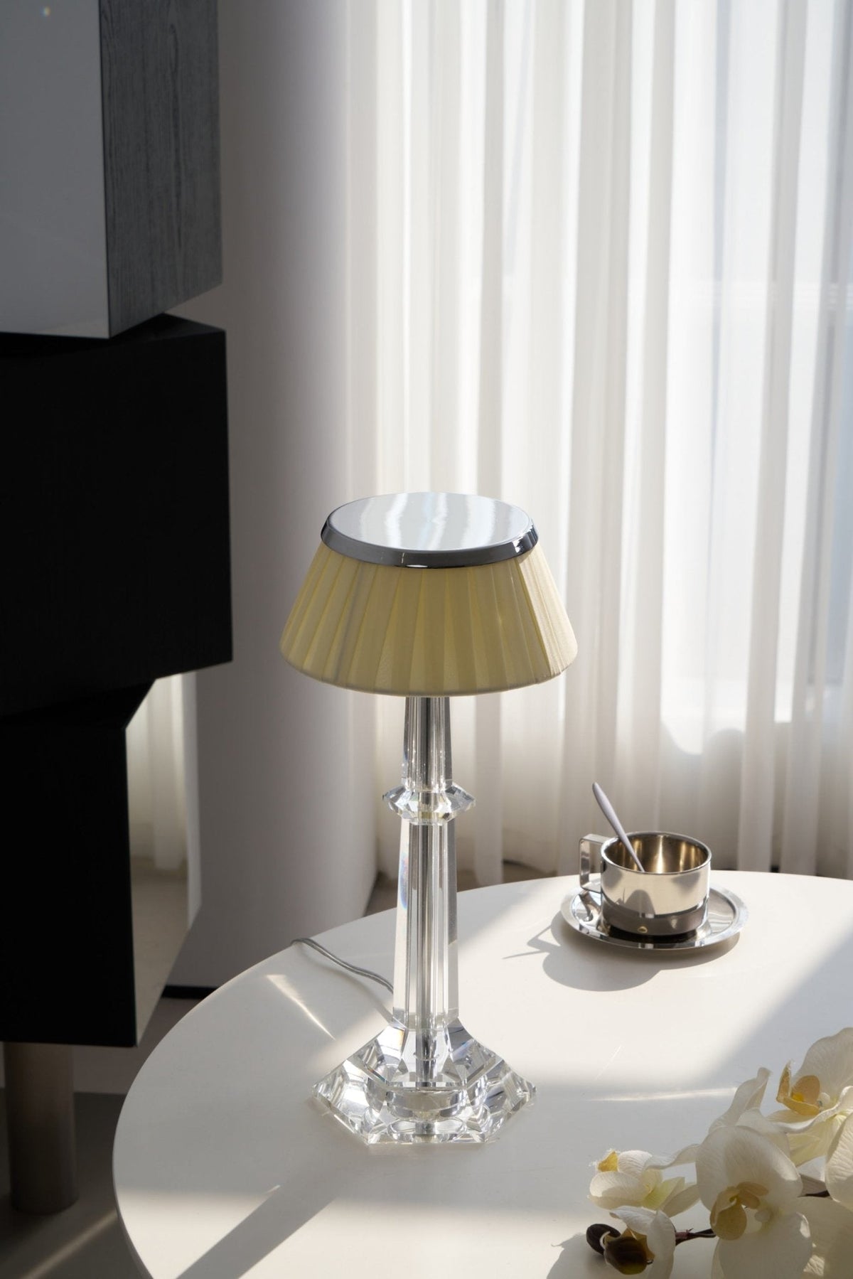 Haloza lámpara de mesa de lujo en tejido