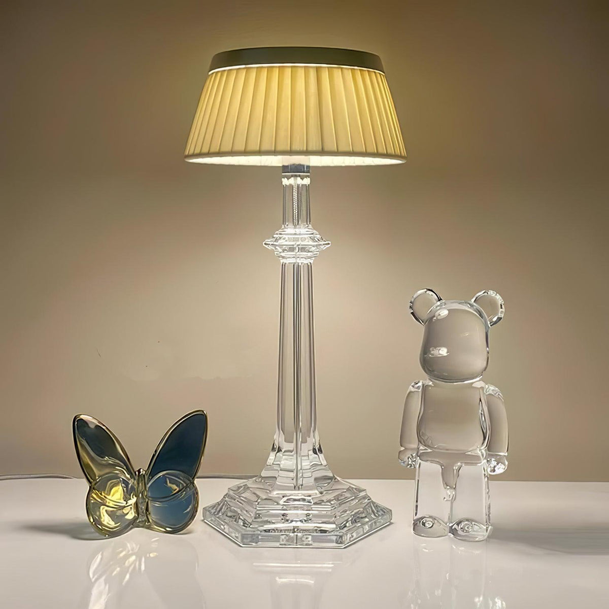 Haloza lámpara de mesa de lujo en tejido