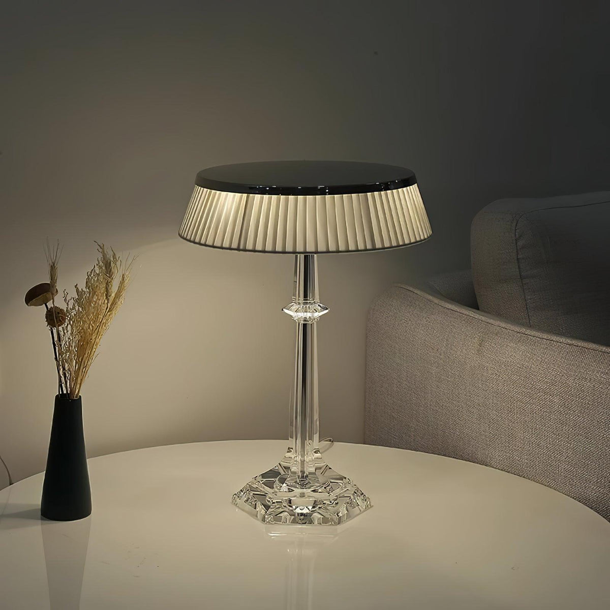 Haloza lámpara de mesa de lujo en tejido