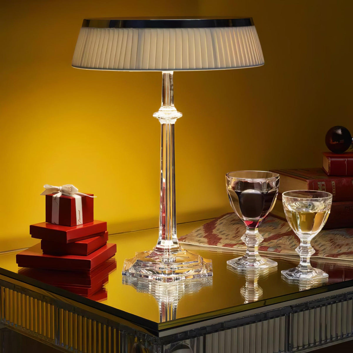 Haloza lámpara de mesa de lujo en tejido