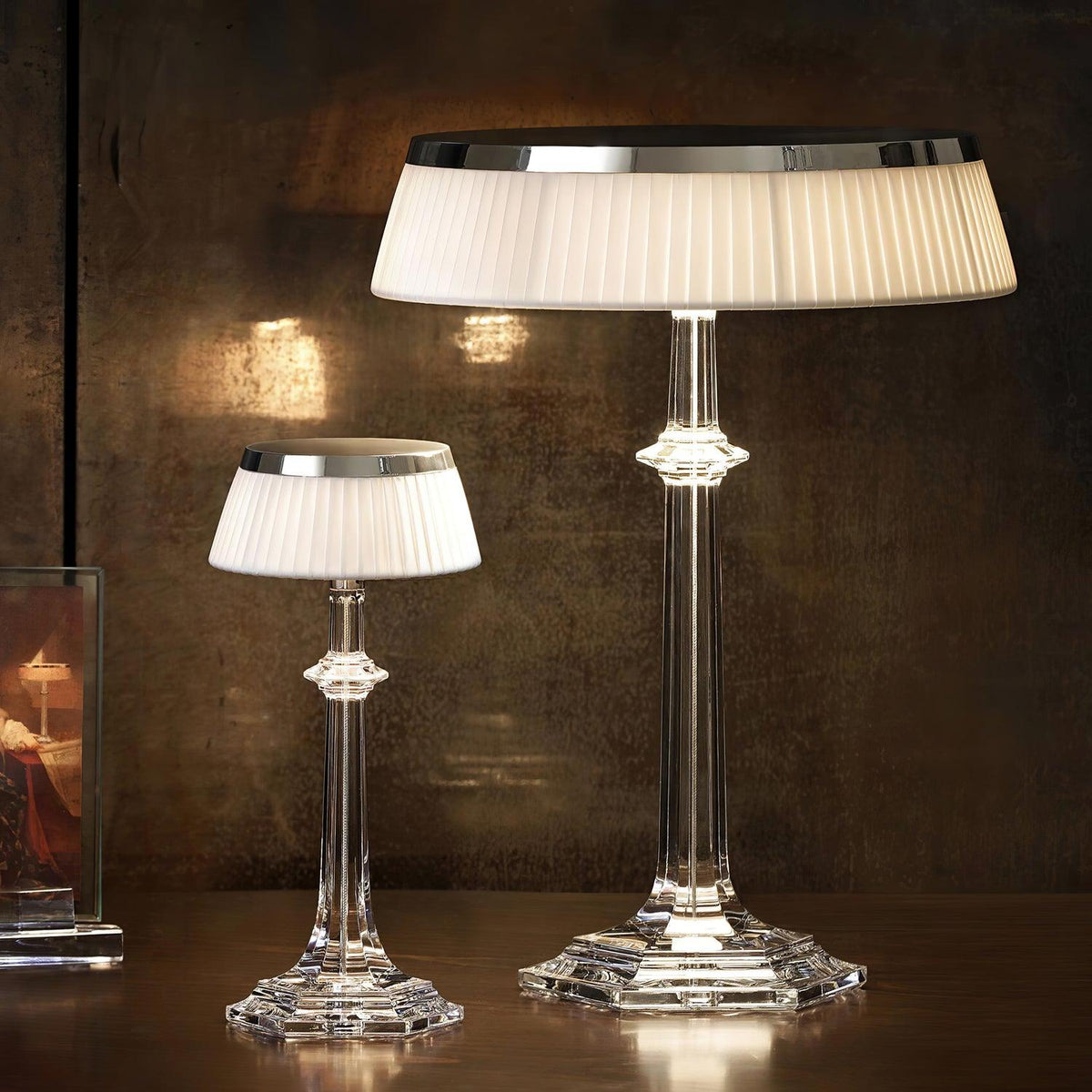 Haloza lámpara de mesa de lujo en tejido