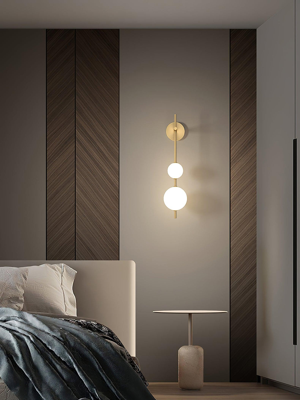 Ilraeia aplique de pared con globo vertical enchufable