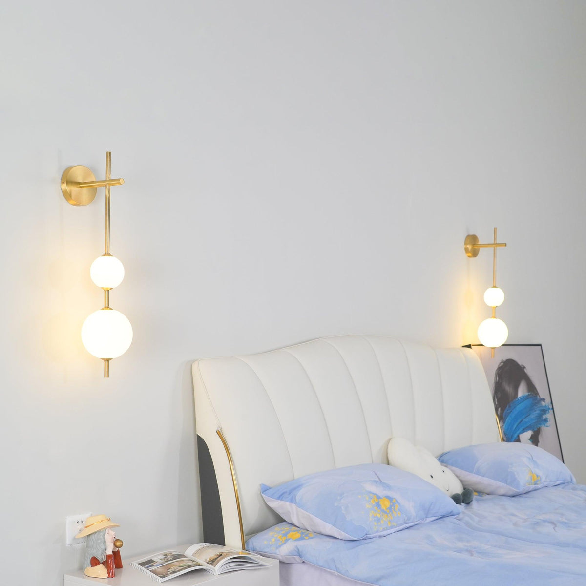 Ilraeia aplique de pared con globo vertical enchufable