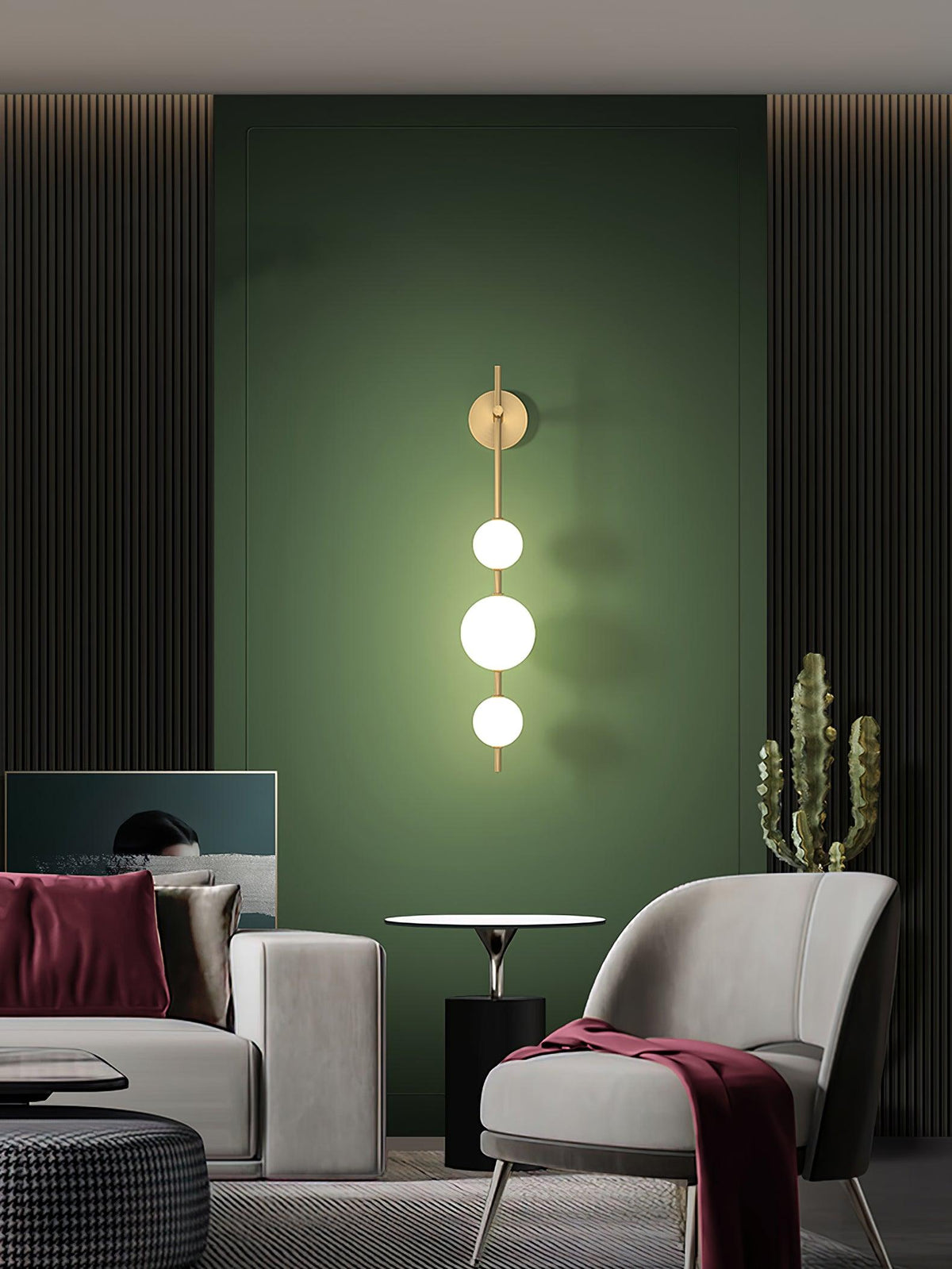 Ilraeia aplique de pared con globo vertical enchufable