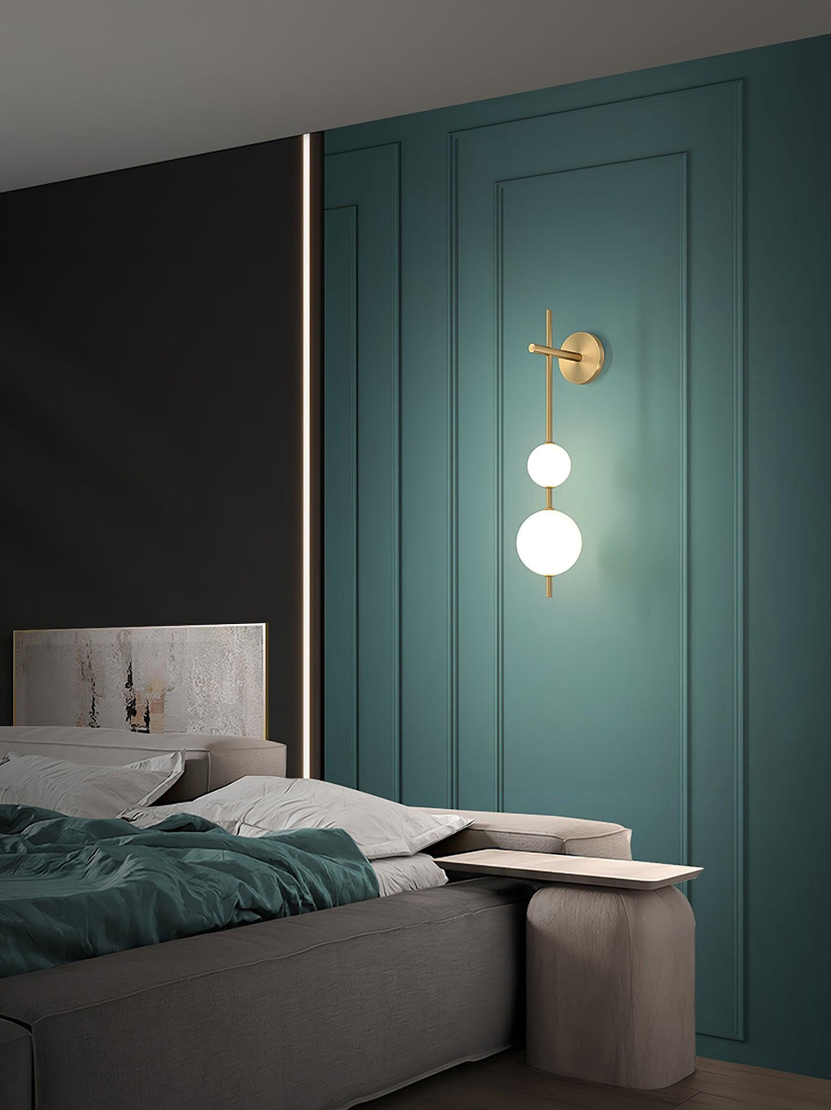 Ilraeia aplique de pared con globo vertical enchufable