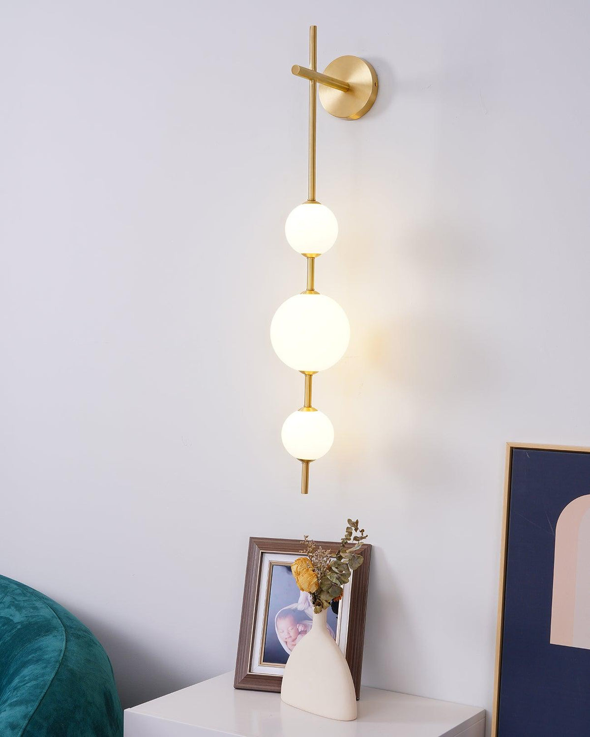 Ilraeia aplique de pared con globo vertical enchufable