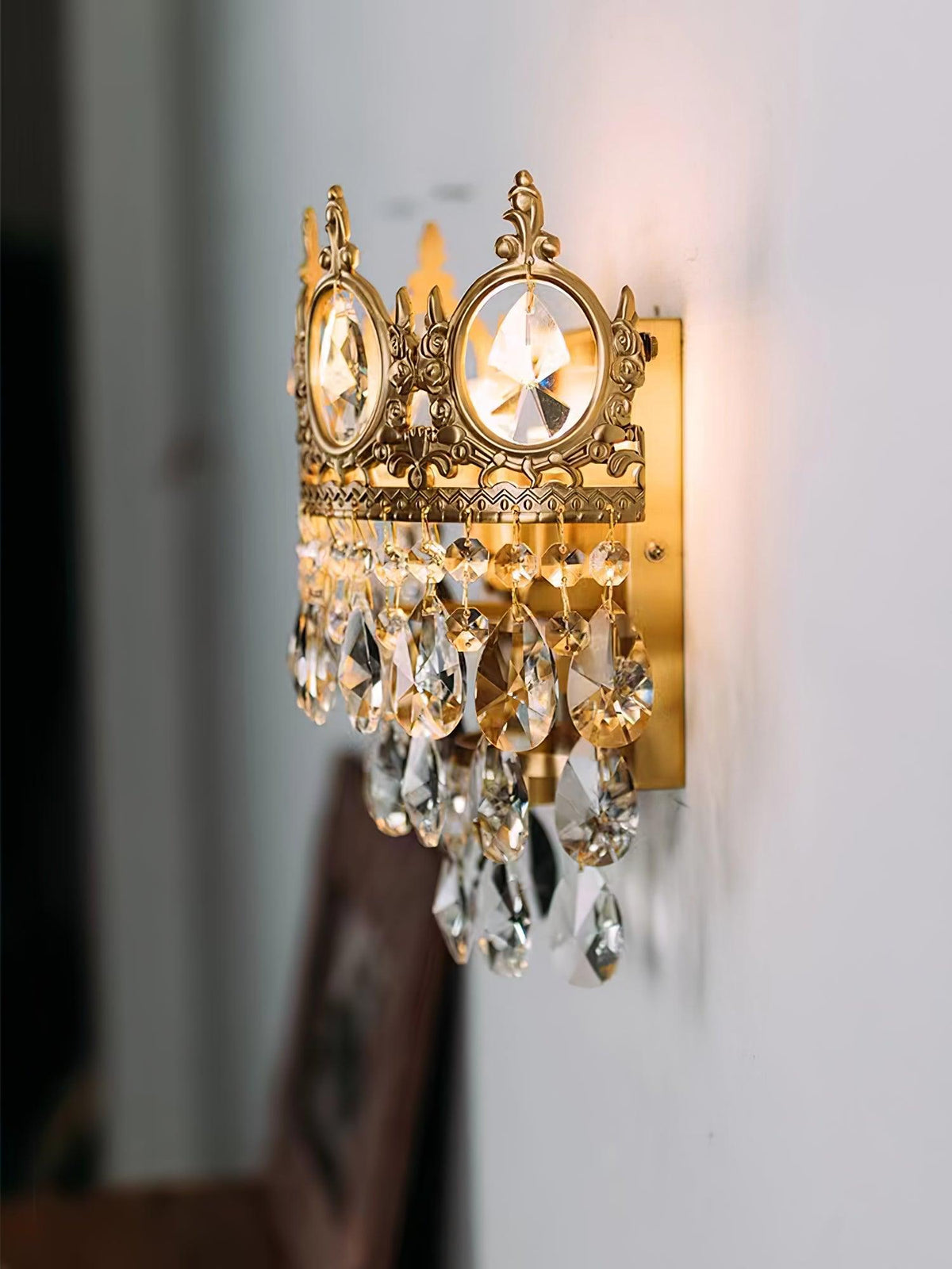 Ulliryra aplique de pared Vintage de cristal