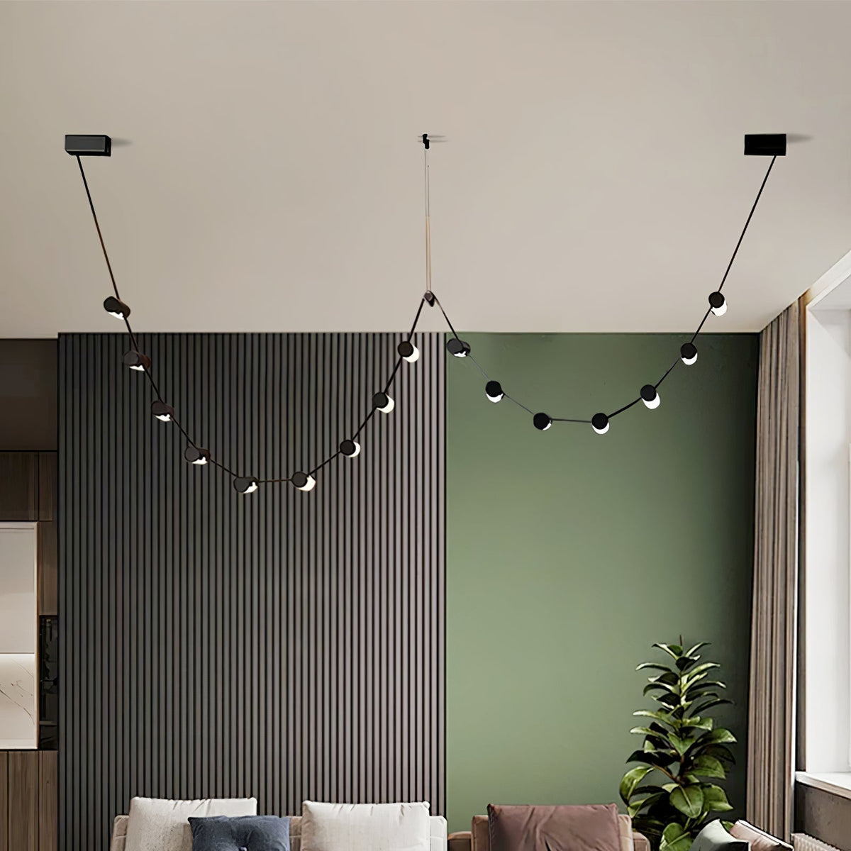 Flexura lámpara colgante modular con carril ajustable