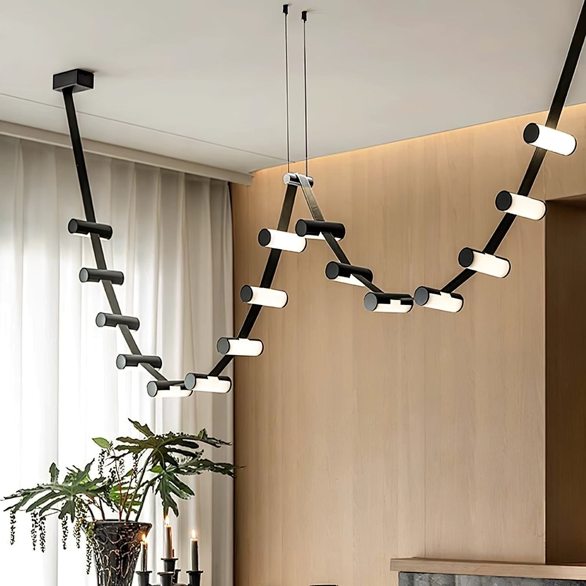 Flexura lámpara colgante modular con carril ajustable
