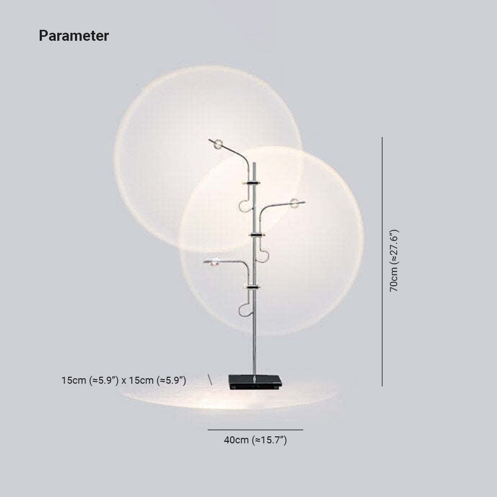 Mira Minimalista Moderna Lineal Metal LED Lámpara de Pie Negra