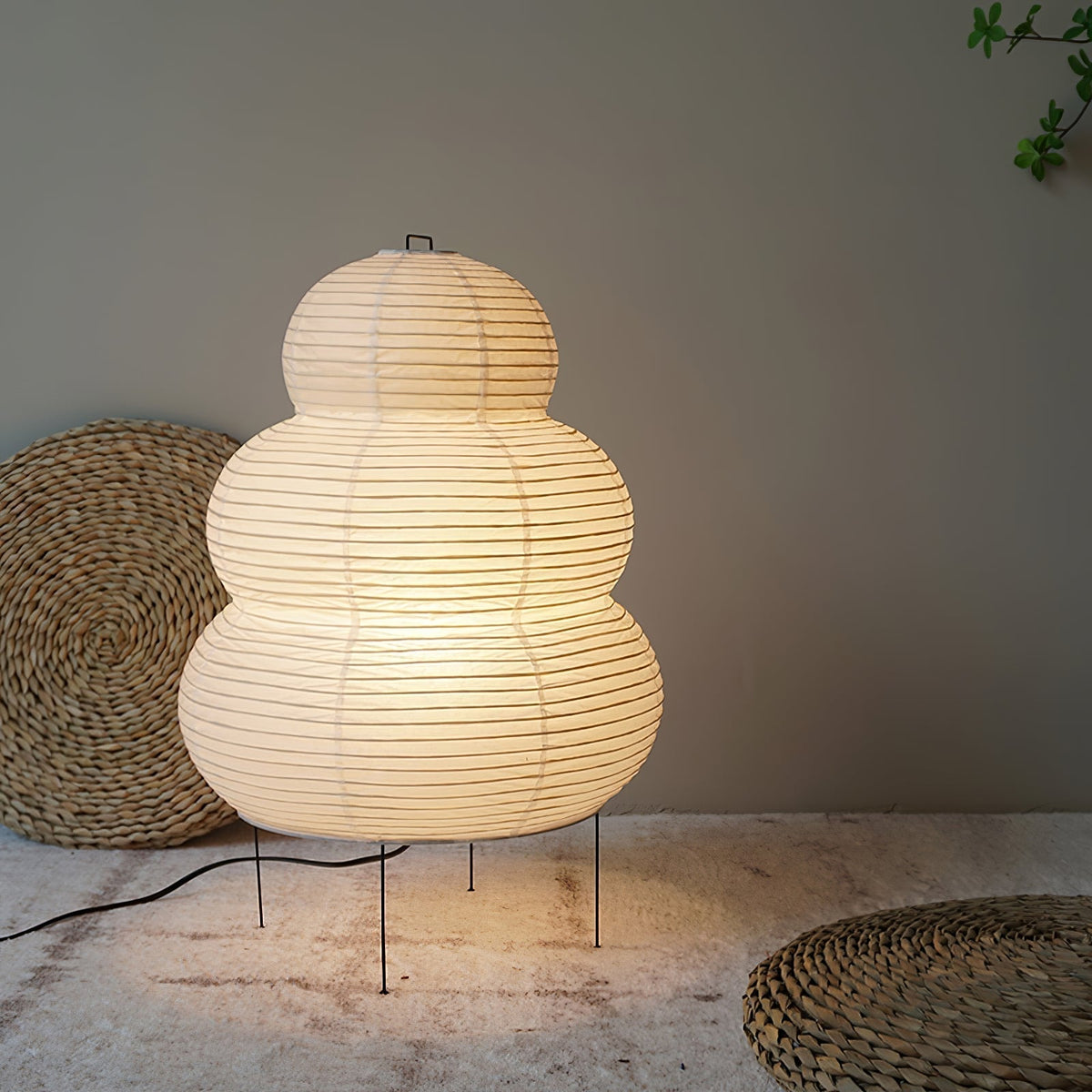 Tranquilux lámpara de mesa de papel inspirada en Japón