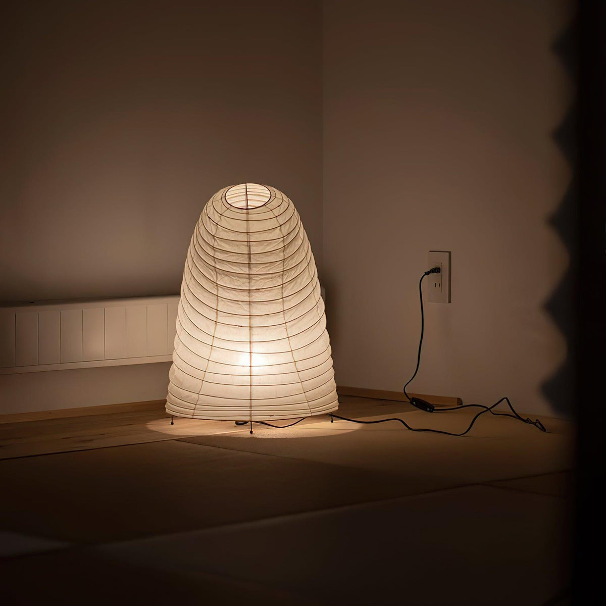 Tranquilux lámpara de mesa de papel inspirada en Japón