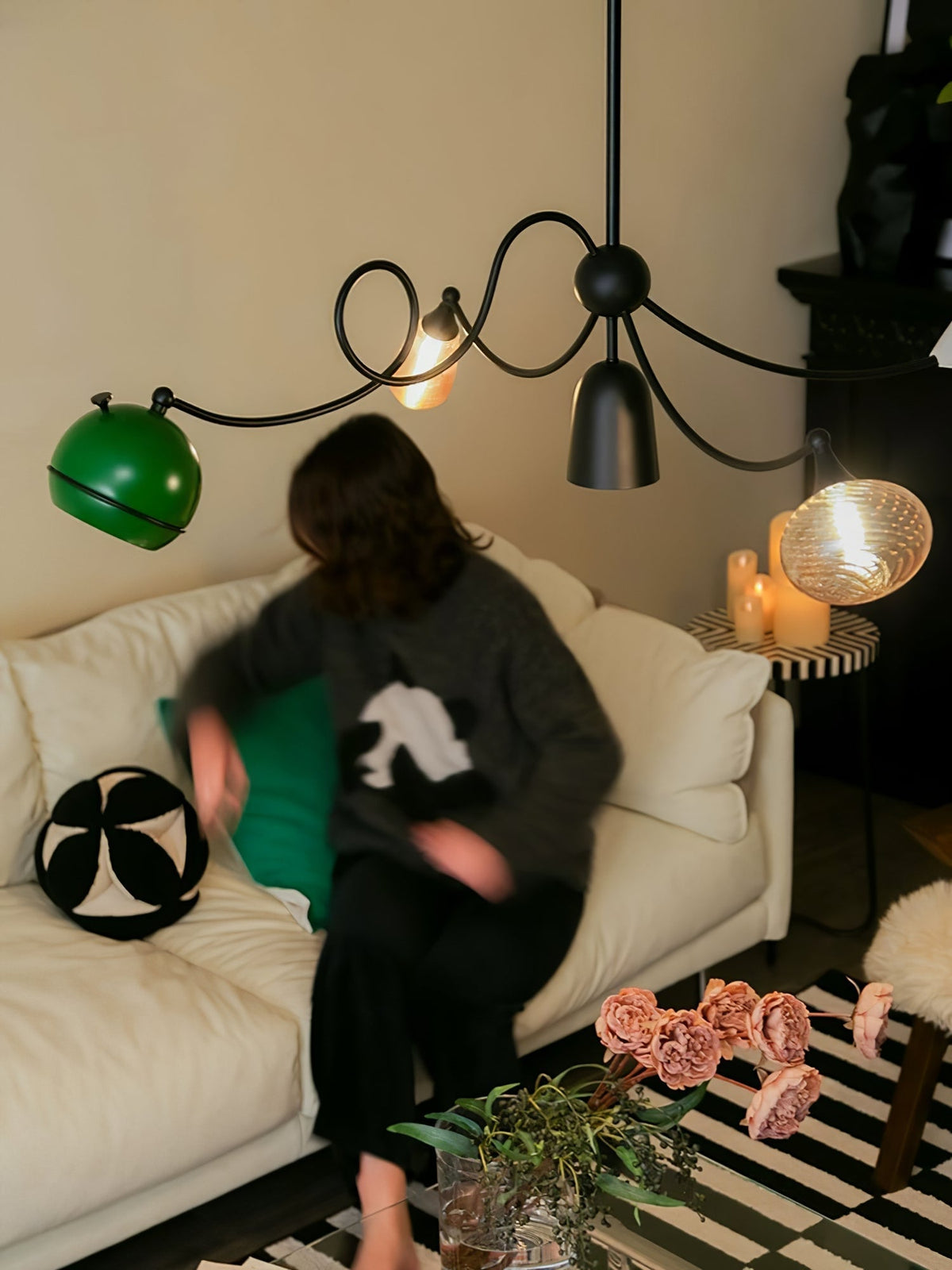 PlayfulGlass lámpara colgante con módulos de vidrio
