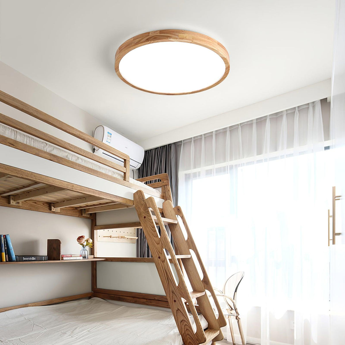 Aldalaya lámpara de techo Geométrica LED de madera