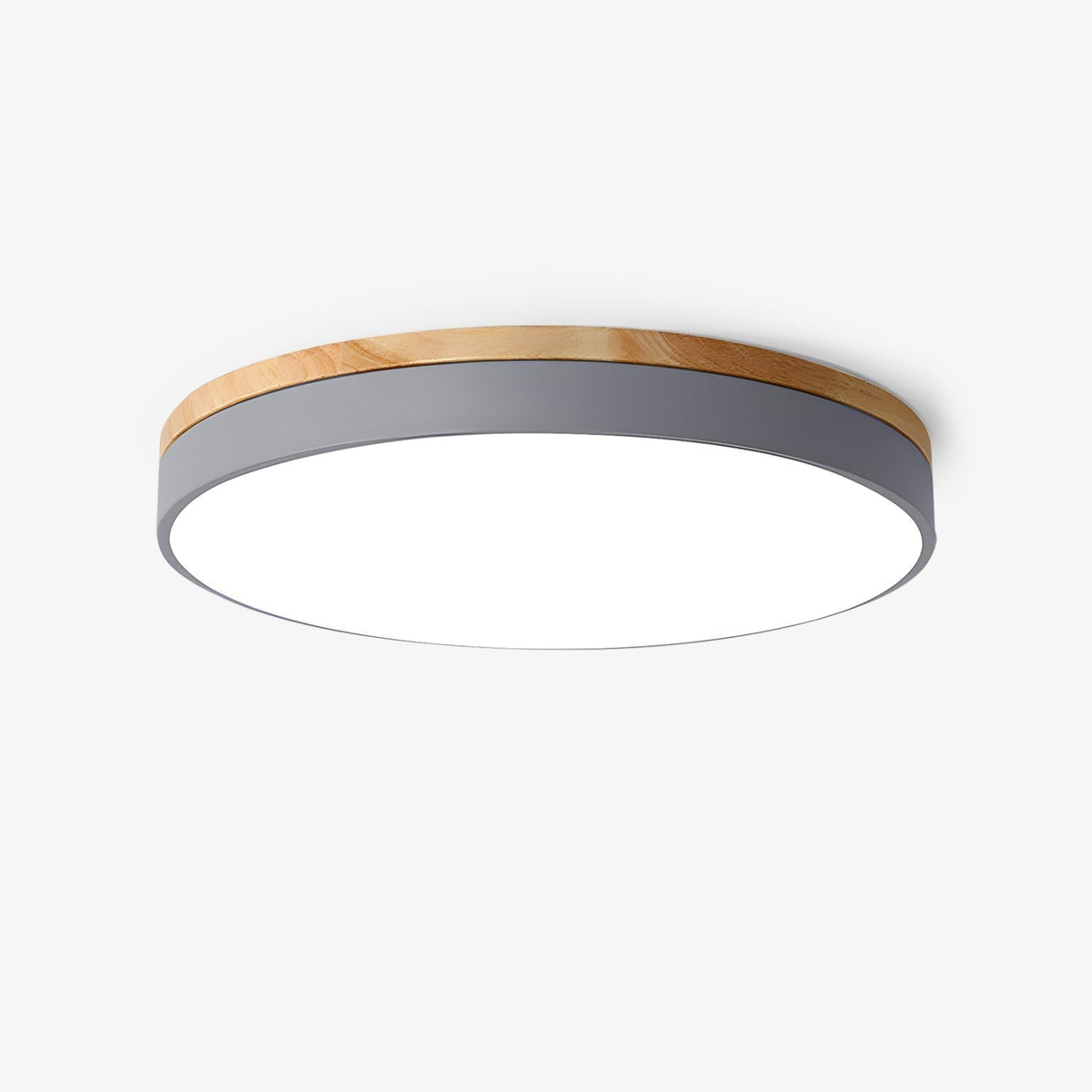 Mireth lámpara de techo circular de madera gris moderna minimalista